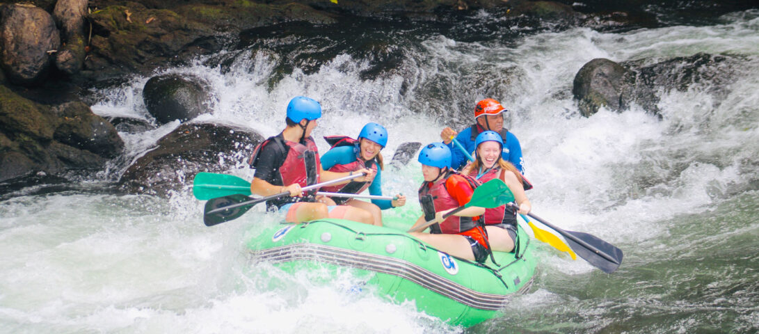 students white water rafting