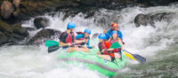 students white water rafting