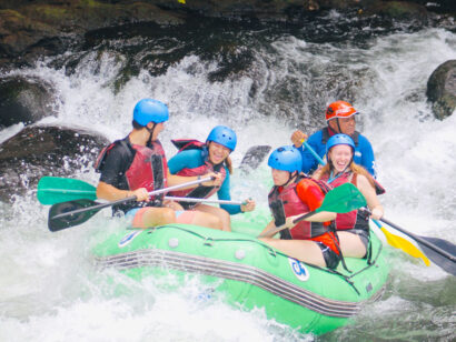 students white water rafting