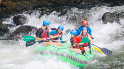 students white water rafting